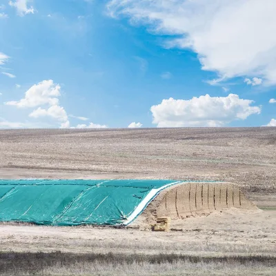 Telone di protezione per insilato 10 x 20 mt. 200gr/m2. Rete di protezione per insilati Rete/copertura di protezione per silo Breckner Germany - immagine 2
