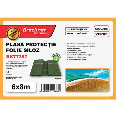 Telone di protezione per insilato 10 x 20 mt. 200gr/m2. Rete di protezione per insilati Rete/copertura di protezione per silo Breckner Germany - immagine 3