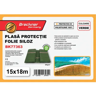 Telone di protezione per insilato 15 x 18 mt. 200gr/m2. Rete di protezione per insilati Rete/copertura di protezione per silo Breckner Germany - immagine 3