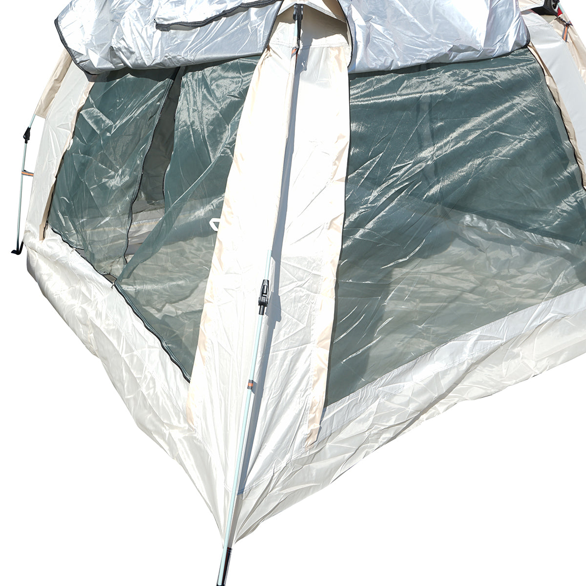 Tenda da campeggio automatica a montaggio rapido per 2 persone, 2 porte, apertura su 4 lati, zanzariera, impermeabile, 240x240x155 cm - immagine 5