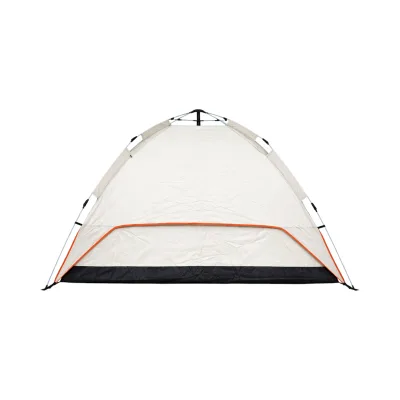 Tenda da campeggio per 2 persone crema pieghevole pop-up automatica 2 ingressi, impermeabile con protezione UV e rete anti-insetti 200x200x145cm - immagine 4