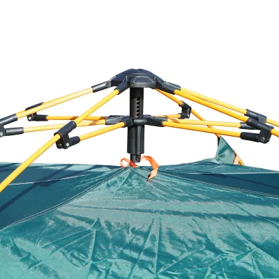 Tenda da campeggio per 2 persone, pieghevole automatica pop-up, impermeabile con protezione UV e zanzariera, 210x210x145 cm - immagine 4