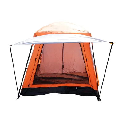 Tenda da campeggio per 2-4 persone con veranda, impermeabile, con protezione UV e zanzariera, 330x210x180 cm - immagine 2