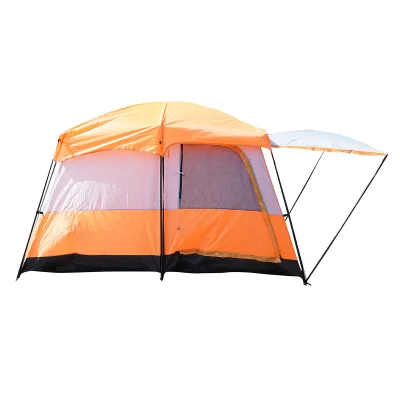 Tenda da campeggio per 2-4 persone con veranda, impermeabile, con protezione UV e zanzariera, 330x210x180 cm - immagine 3