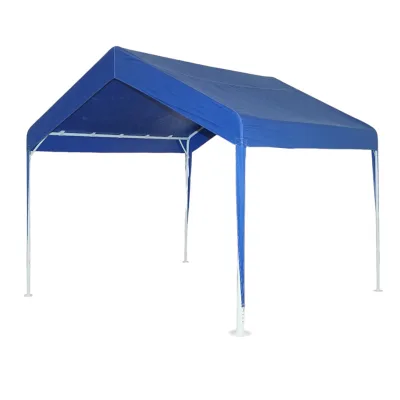 Tenda evento padiglione da giardino 3x3m blu, tetto impermeabile in 2 acque, struttura in acciaio zincato Breckner Germany