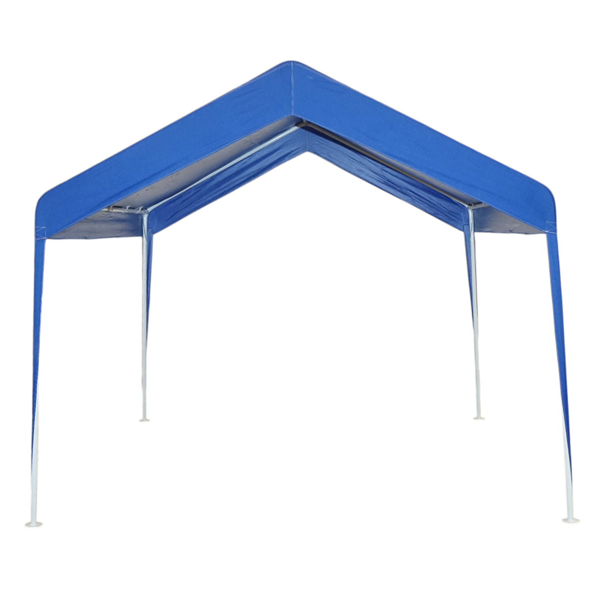 Tenda evento padiglione da giardino 3x3m blu, tetto impermeabile in 2 acque, struttura in acciaio zincato Breckner Germany - immagine 2