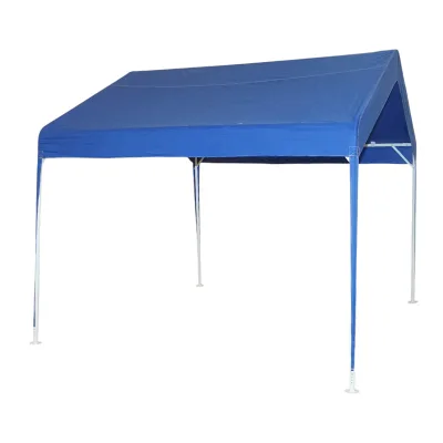 Tenda evento padiglione da giardino 3x3m blu, tetto impermeabile in 2 acque, struttura in acciaio zincato Breckner Germany - immagine 4