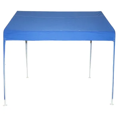 Tenda evento padiglione da giardino 3x3m blu, tetto impermeabile in 2 acque, struttura in acciaio zincato Breckner Germany - immagine 3