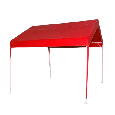 Tenda evento padiglione da giardino 3x3m rossa, tetto impermeabile in 2 acque, struttura in acciaio zincato Breckner Germany - immagine 4