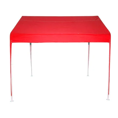 Tenda evento padiglione da giardino 3x3m rossa, tetto impermeabile in 2 acque, struttura in acciaio zincato Breckner Germany - immagine 3