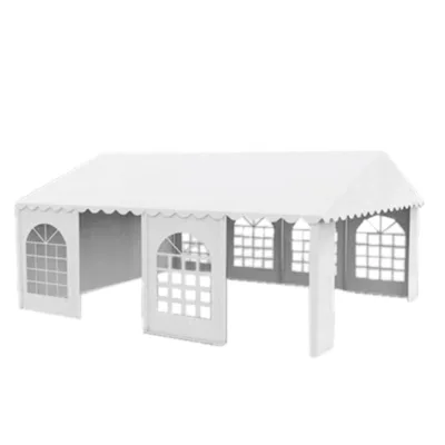 Tenda per eventi in PVC, larghezza 3 m e lunghezza 6 m, struttura in acciaio zincato - immagine 3