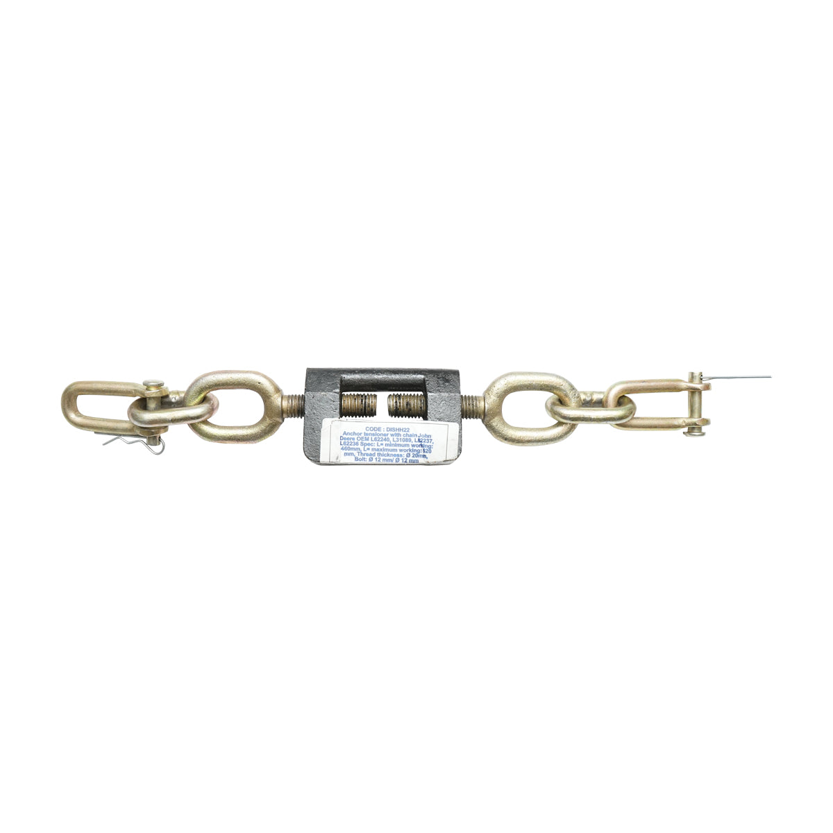Tenditore a catena per ancoraggio per John Deere, compatibile con i codici OEM L62240, L31089, L62237, L62236