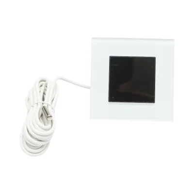 Termostato WiFi per riscaldamento a pavimento e caldaia, display digitale, sensore esterno, cornice in vetro bianco 86x86mm - immagine 2