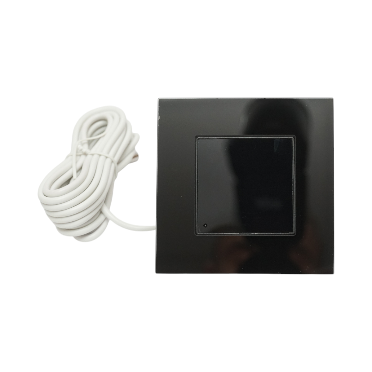 Termostato WiFi per riscaldamento a pavimento e caldaia, display digitale, sensore esterno, cornice in vetro nero 86x86mm - immagine 2