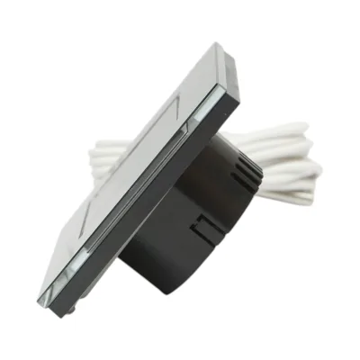 Termostato WiFi per riscaldamento a pavimento e caldaia, display digitale, sensore esterno, cornice in vetro nero 86x86mm - immagine 3