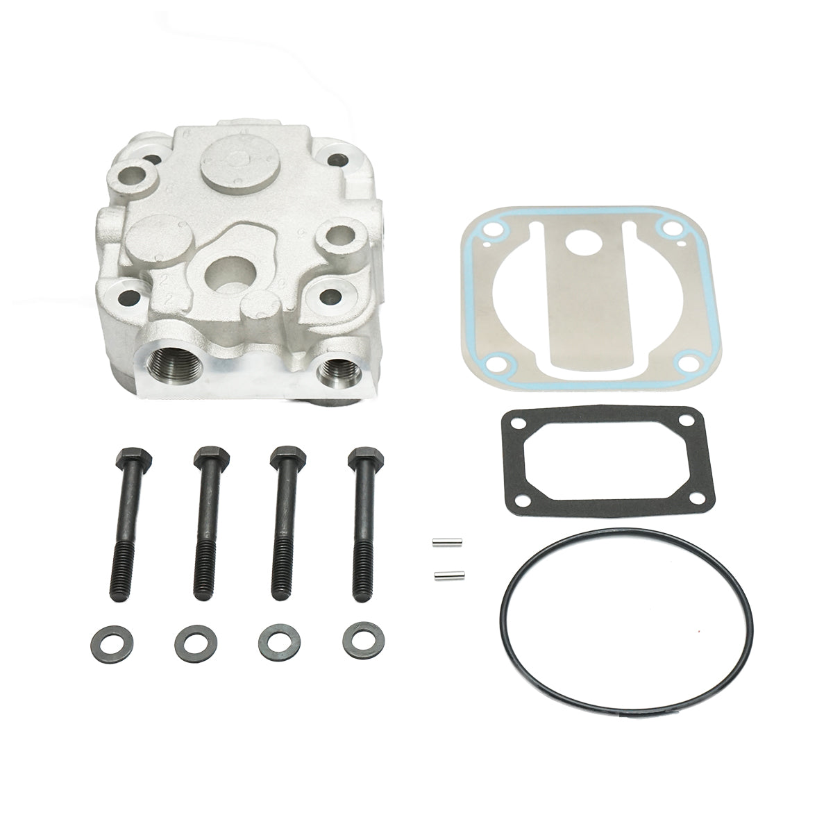 Testata completa per compressore d'aria per trattore forestale con motore Perkins - immagine 2