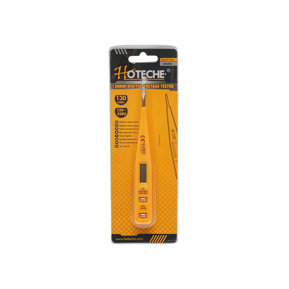 Tester di tensione digitale 12-220V AC/DC 3x130mm Hoteche