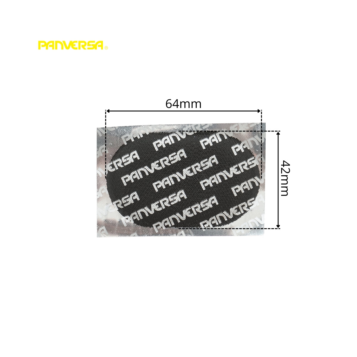 Toppe di vulcanizzazione ovali 42x64mm B2 per camere d'aria 50 pz/set Panversa - immagine 2