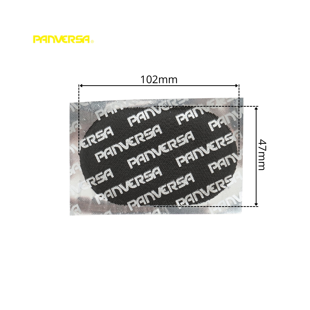 Toppe di vulcanizzazione ovali 47x102mm PP8 per camere d'aria 25 pz/set Panversa - immagine 3