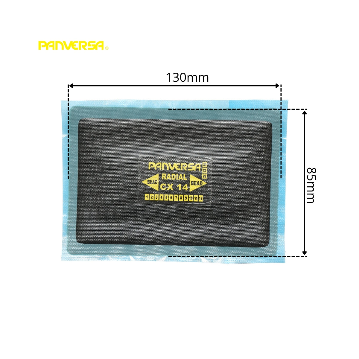 Toppe di vulcanizzazione radiali 85x130mm per pneumatici 10 pz/scatola CX-14 Panversa - immagine 2