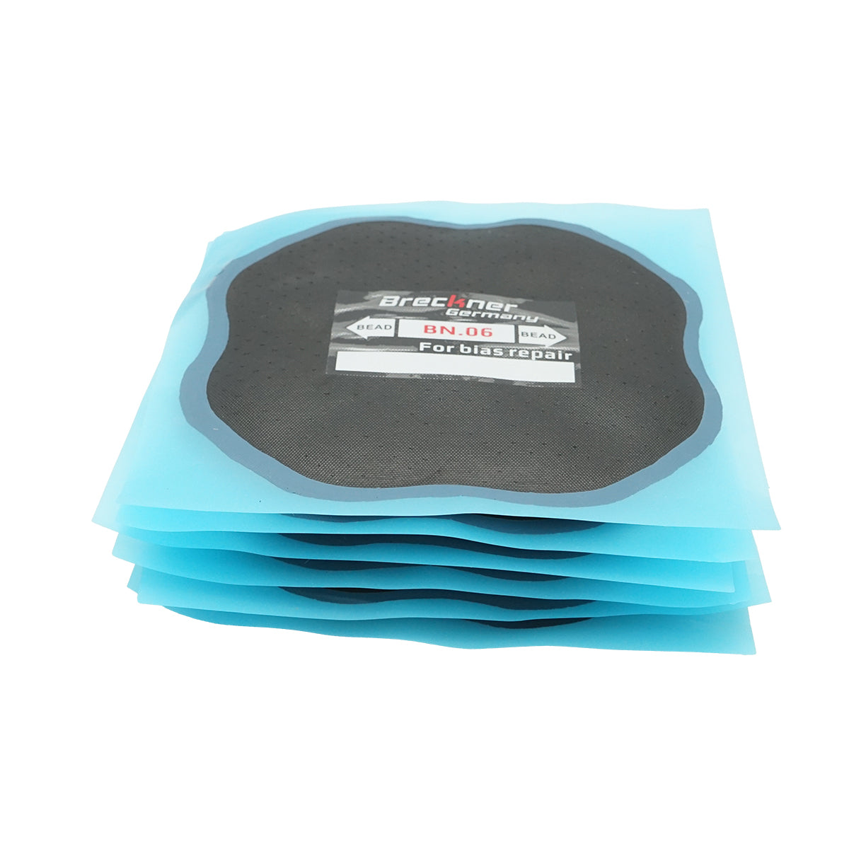 Toppe per vulcanizzazione pneumatici diagonali 220x220mm 10 pezzi/set Breckner Germany - immagine 3