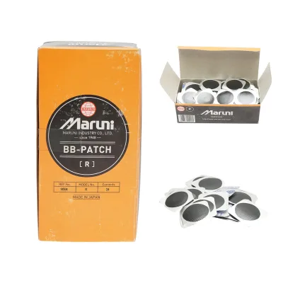Toppe rotonde per vulcanizzazione di camere d'aria per biciclette, motociclette, carriole, passeggini, BB-R da 25 mm, Maruni Japan, 24 pezzi/scatola