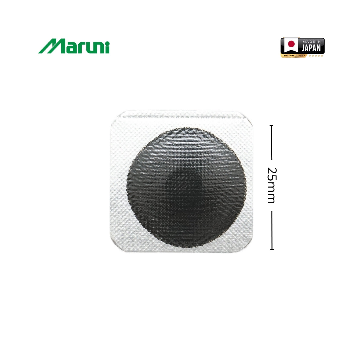 Toppe rotonde per vulcanizzazione di camere d'aria per biciclette, motociclette, carriole, passeggini, BB-R da 25 mm, Maruni Japan, 24 pezzi/scatola - immagine 3