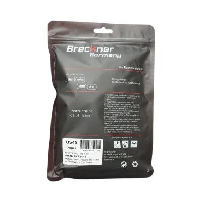 Toppe vulcanizzanti quadrate 40x40mm universali per camere d'aria 70 pz/set Breckner Germany - immagine 2