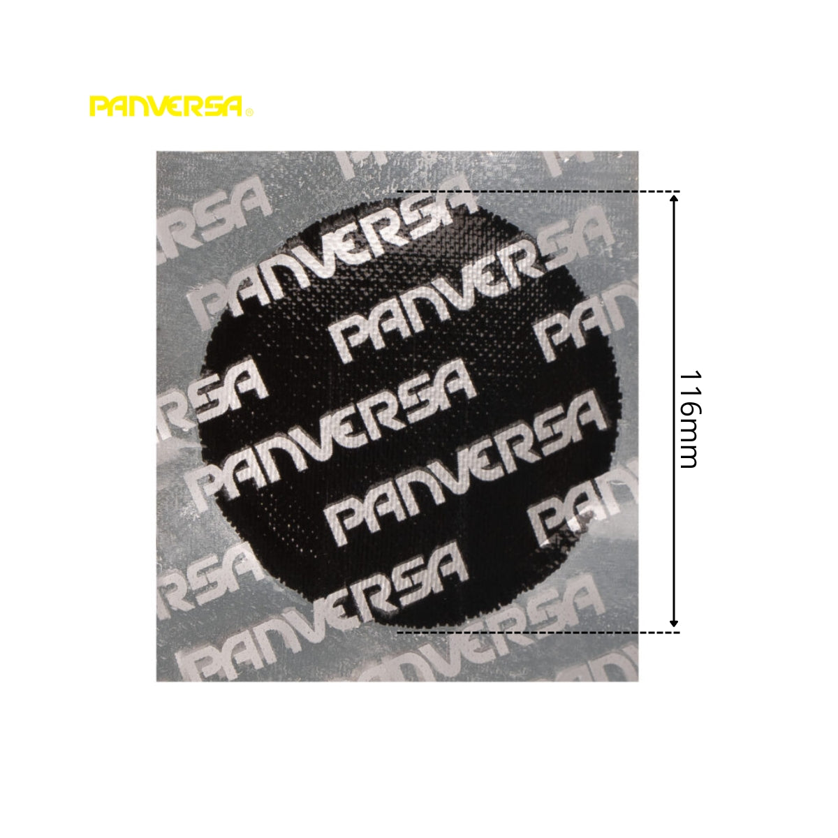Toppe vulcanizzanti rotonde 116mm PP6 per camere d'aria 10 pezzi/set Panversa - immagine 3