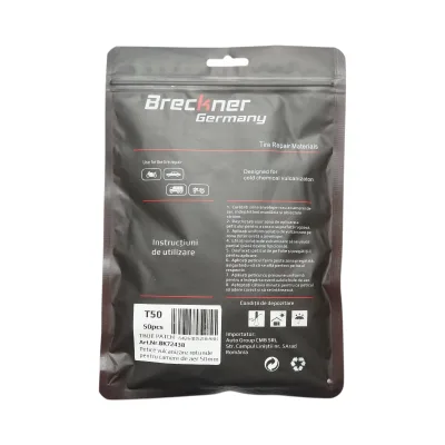 Toppe vulcanizzanti rotonde universali da 50 mm per camere d'aria, set da 50 pezzi Breckner Germany - immagine 2