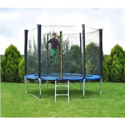 Trampolino 244 cm con scaletta e rete laterale, max 50 kg, Breckner Germany - immagine 3
