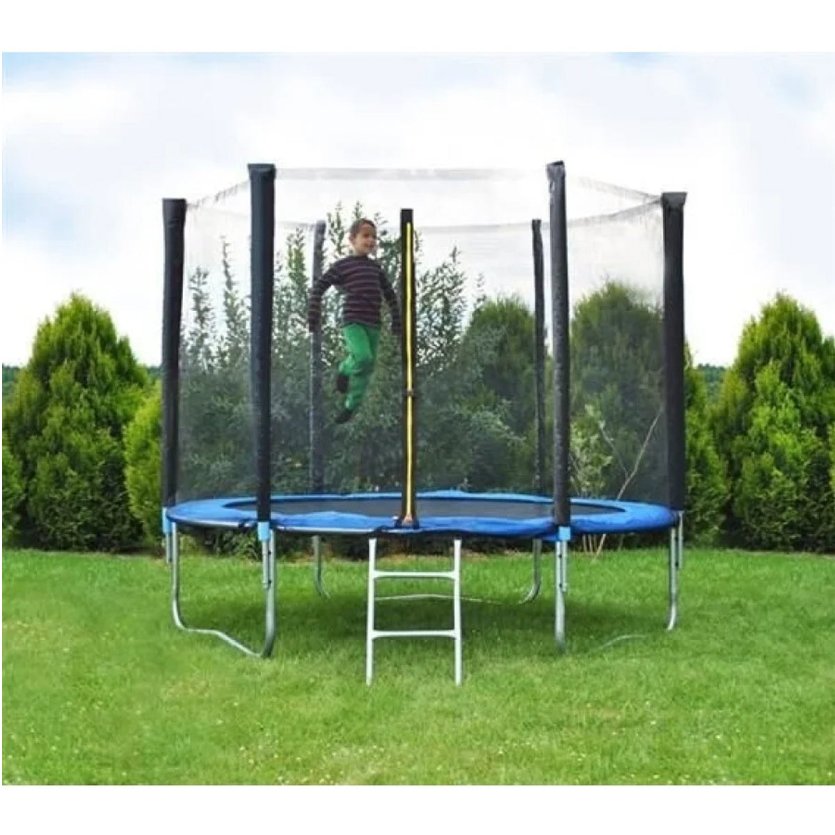 Trampolino 366 cm con scaletta e rete laterale, max 150 kg, Breckner Germany - immagine 2