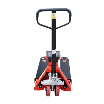 Transpallet manuale 2T con bilancia elettronica e ruote in poliuretano (silicone) birullo– Breckner Germany - immagine 3