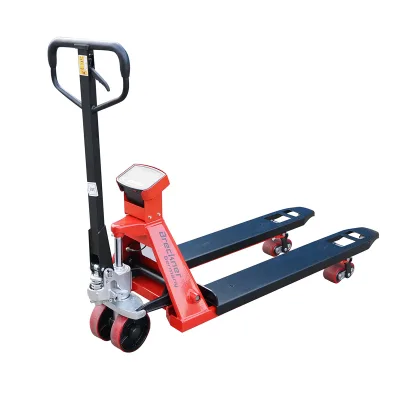 Transpallet manuale 2T con bilancia elettronica e ruote in poliuretano (silicone) birullo– Breckner Germany - immagine 6
