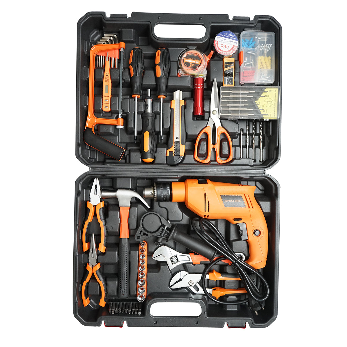 Trapano (trapano) 600W, 220V con utensili e accessori 60 pezzi - immagine 3