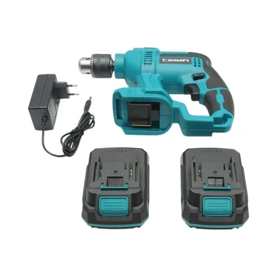 Trapano a percussione da 720 W con 2 batterie al litio 21 V/2 Ah, velocità 1700 giri/min - immagine 2