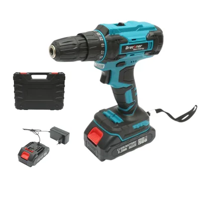 Trapano e avvitatore con 2 batterie 36V, 1.3Ah agli ioni di litio, LED, coppia 18-35Nm, mandrino da 10mm, 0-350/1350 giri/min Breckner Germany