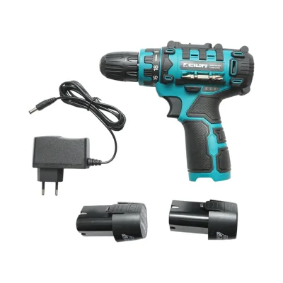 Trapano e avvitatore con 2 batterie al litio 12V/1,5Ah, coppia 17-19Nm