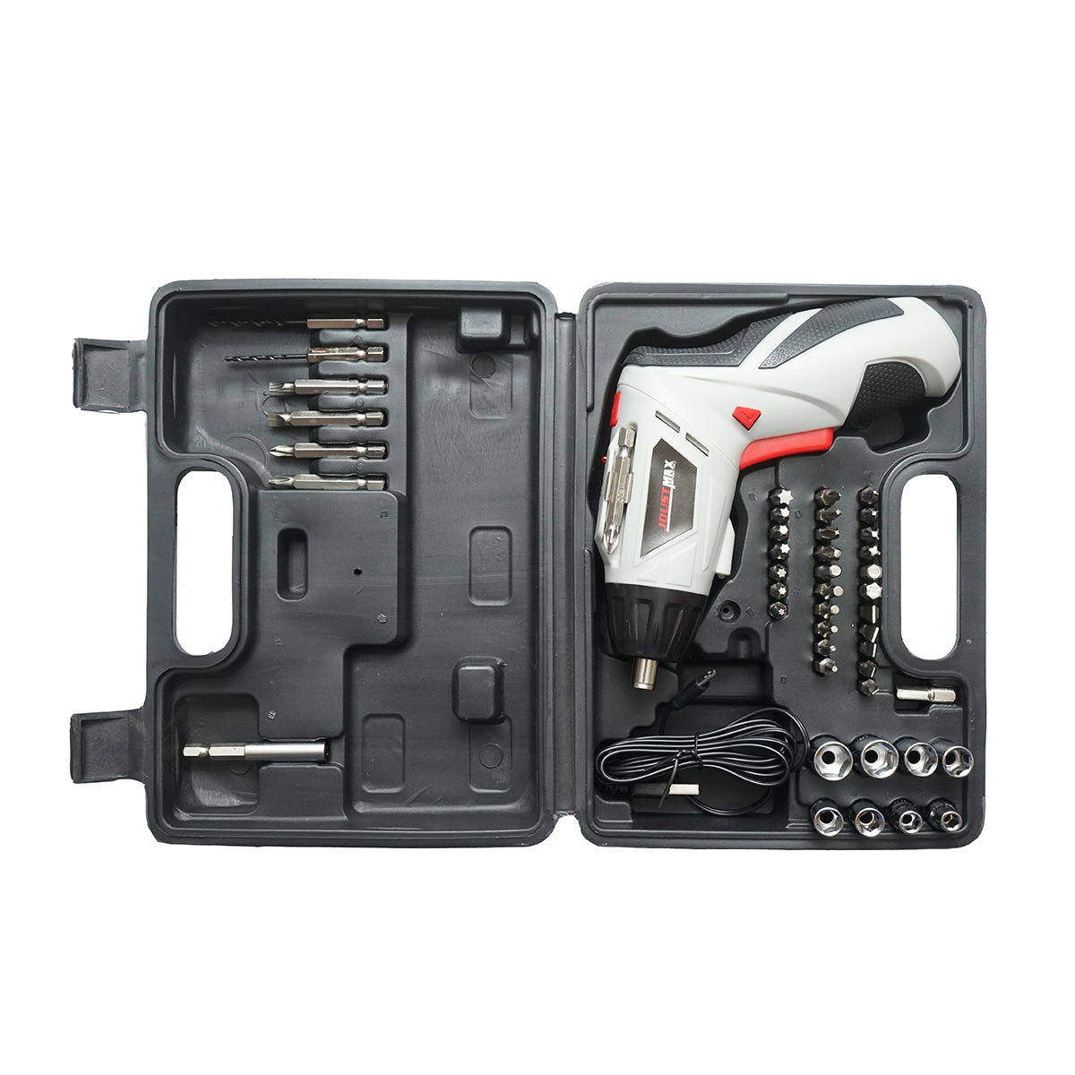 Trapano e avvitatore elettrico con batteria da 4,2 V 1300 mAh e 2 accessori Joustmax - immagine 4