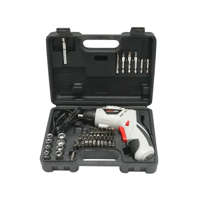 Trapano e avvitatore elettrico con batteria da 4,2 V 1300 mAh e 45 accessori Joustmax - immagine 3