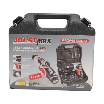 Trapano e avvitatore elettrico con batteria da 4V 1300 mAh e 45 accessori Joustmax - immagine 2