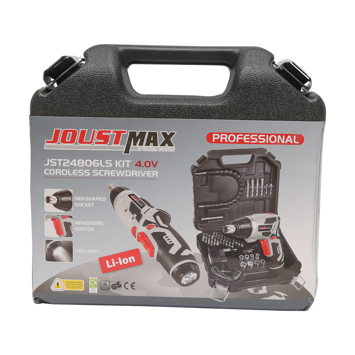 Trapano e avvitatore elettrico con batteria da 4V 1300 mAh e 45 accessori Joustmax - immagine 2