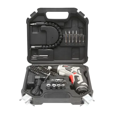 Trapano e avvitatore elettrico con batteria da 4V 1300 mAh e 45 accessori Joustmax - immagine 3
