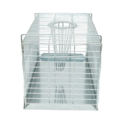 Trappola metallica a gabbia per ratti e topi, dimensioni 31x15x16,5 cm. - immagine 2