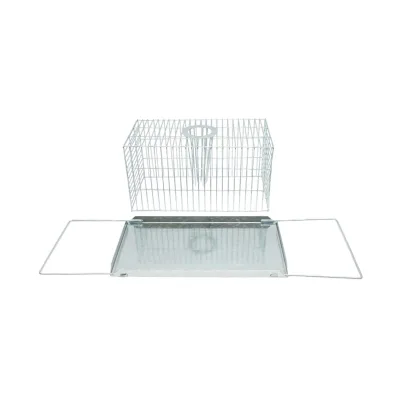 Trappola metallica a gabbia per ratti e topi, dimensioni 31x15x16,5 cm. - immagine 3