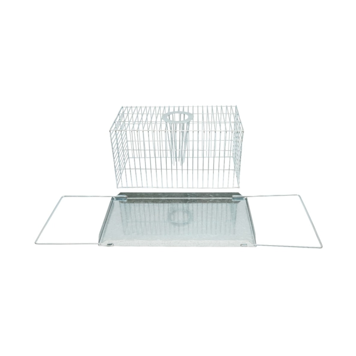 Trappola metallica a gabbia per ratti e topi, dimensioni 31x15x16,5 cm. - immagine 3