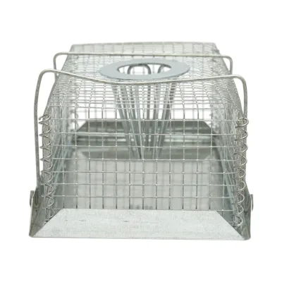 Trappola metallica a gabbia per topi e roditori, dimensioni 18,5x10x7 cm. - immagine 2
