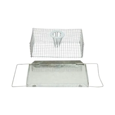 Trappola metallica a gabbia per topi e roditori, dimensioni 18,5x10x7 cm. - immagine 3
