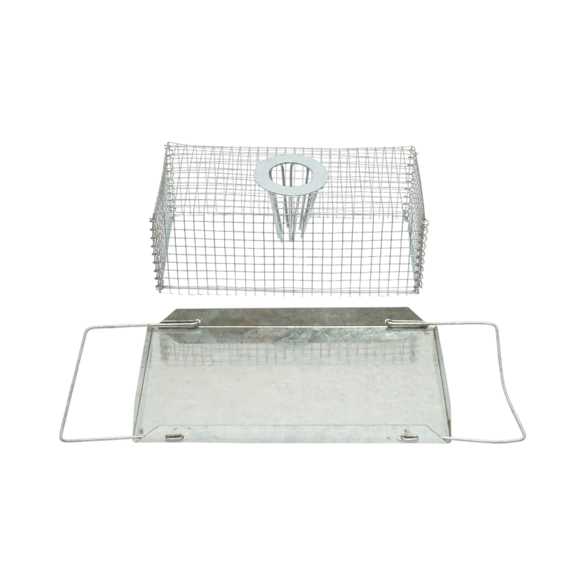 Trappola metallica a gabbia per topi e roditori, dimensioni 18,5x10x7 cm. - immagine 3