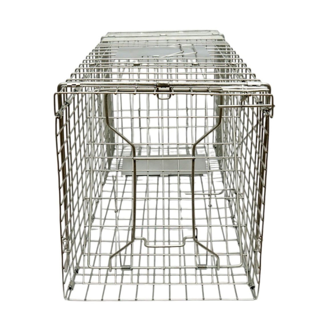 Trappola per animali selvatici tipo gabbia, robusta in metallo, 78 x 30 x 32 cm. - immagine 2
